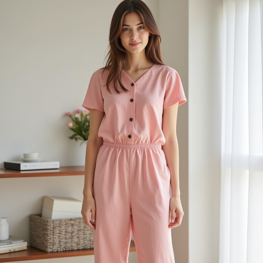 The Linen Jumpsuit // Blush