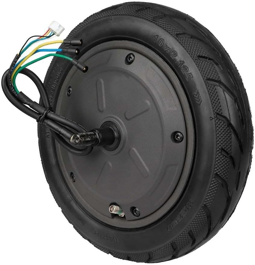 10 Inch 10X2.125 Electric Scooter Wheel Hub Motor Fit For Xiaomi 4 Lite (2nd Gen), 36V 500W Aluminum Alloy With Inflatable Rubber Tire