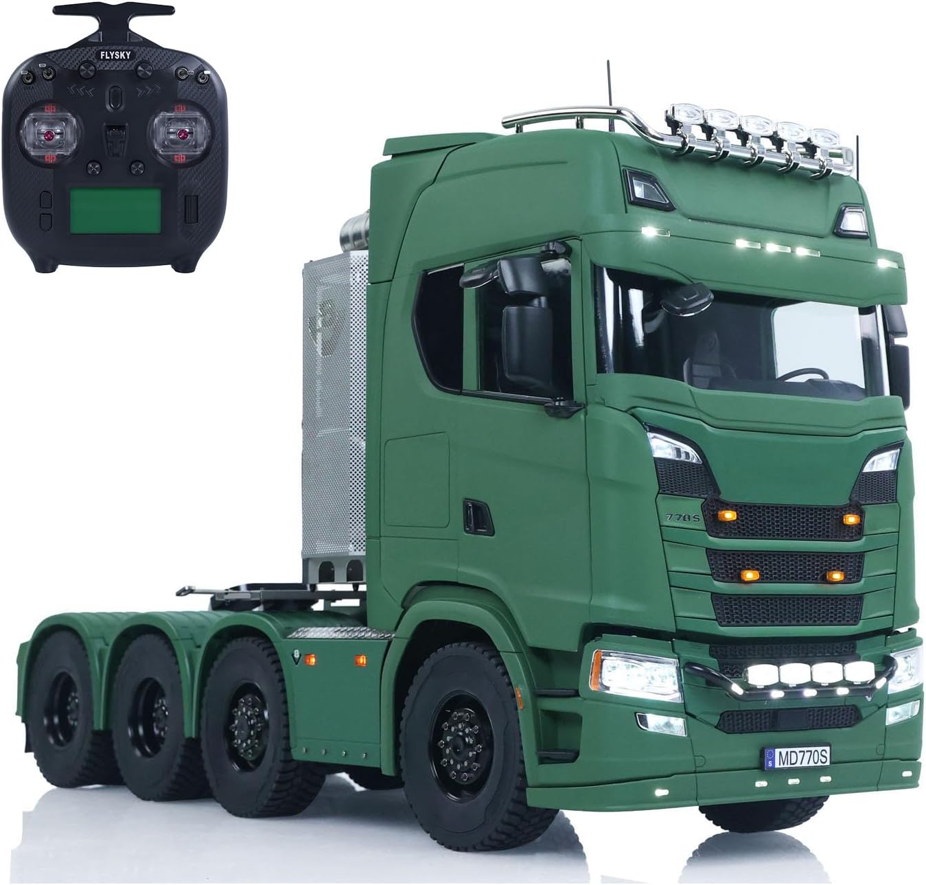 TOUCAN RC HOBBY 1/14 8x8 Metal Chassis Radio Control Tractor Truck 770S RC Lorry Car Model Differential Locks Lights Sounds Flysky ST8 Radioc for Ages 14+