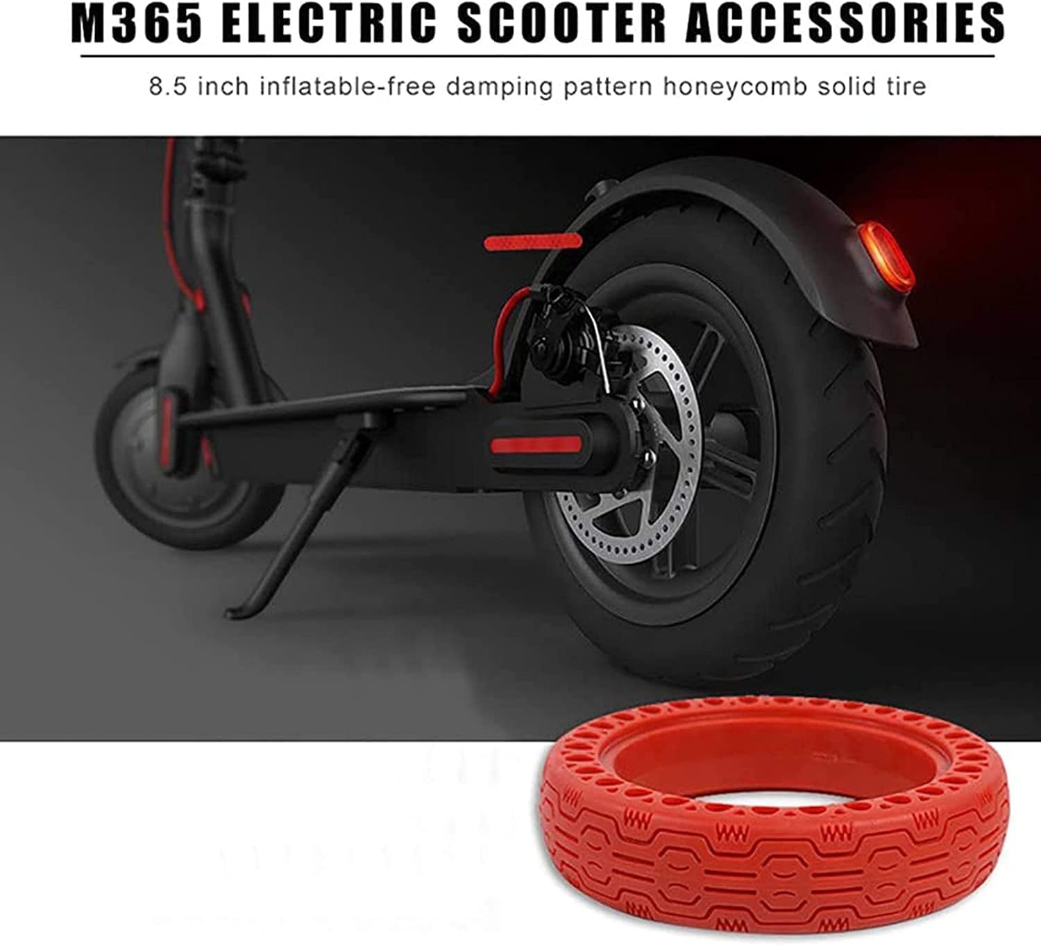 Electric Scooter Tire, 8.5 Inch Rubber Solid Hole Tires Replacement Tyre Non-Pneumatic for M365 Electric Scooter - Scooter Replacement Wheels Electric scooter tires