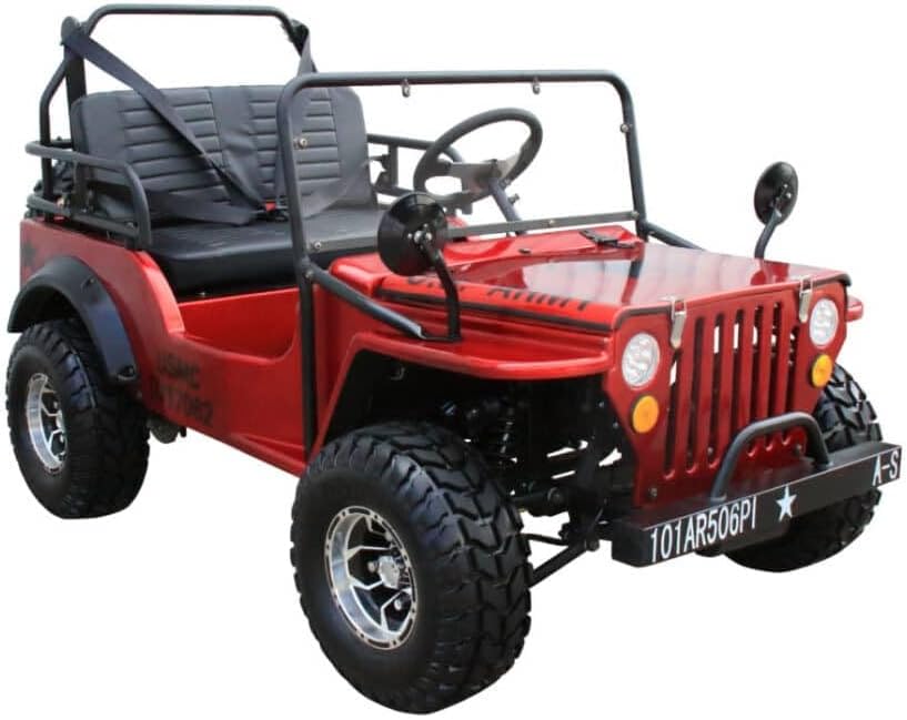 125CC Willys GO Kart | Venom | 125CC COOLSTER GO-Kart for Children, Young Adults | RED
