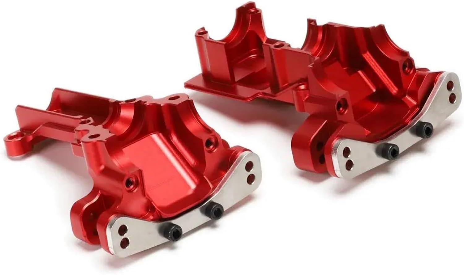 RC Car Accessories for Traxxas 1/5 for X-Maxx 1/6 for XRT 8S 7726 7720 7727X Metal Bulkhead Front Rear Upper Differential Cover Replacement RC Car Parts(Red,Set)