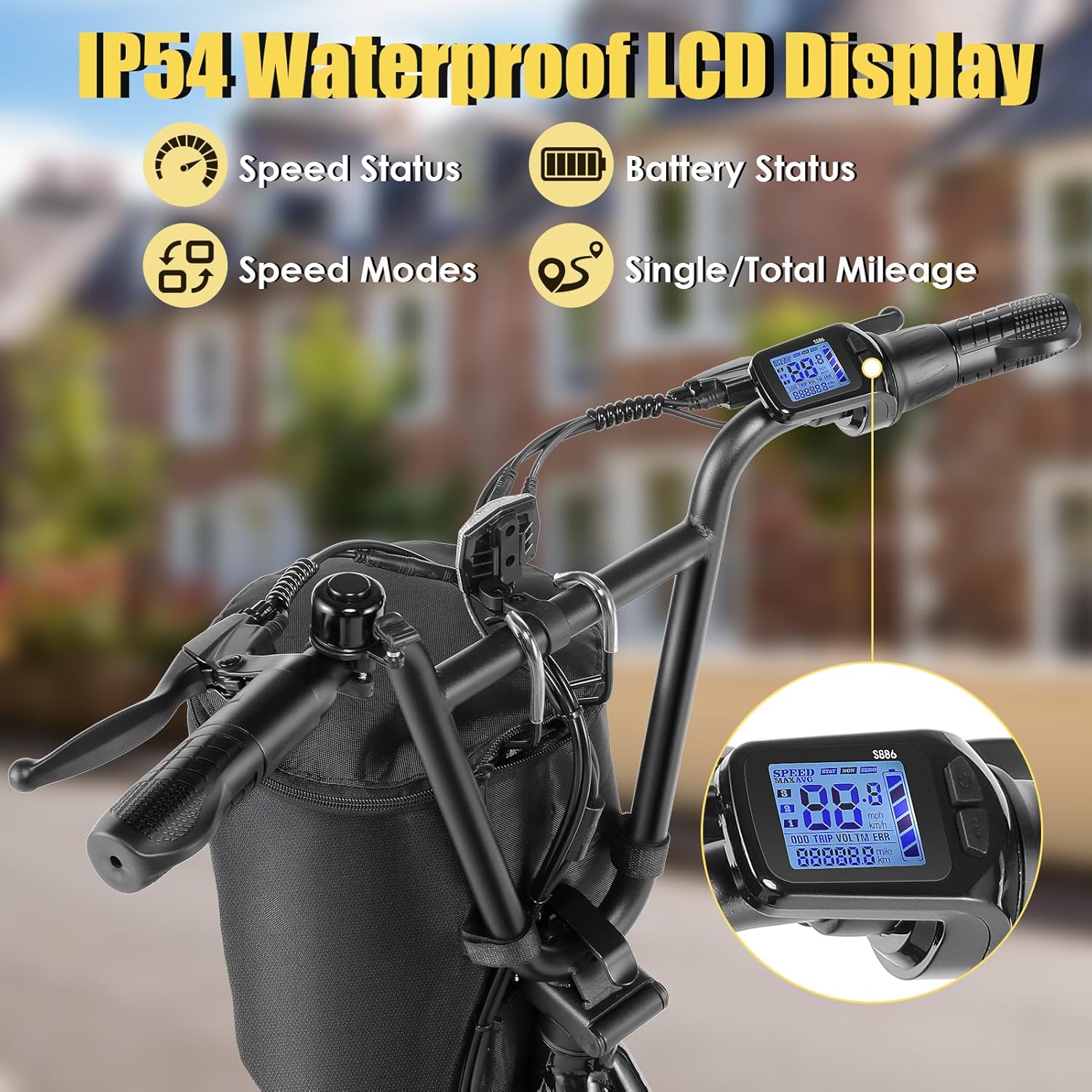 Caroma Peak 819W Electric Scooters Adults, Electric Scooter with Basket, 20