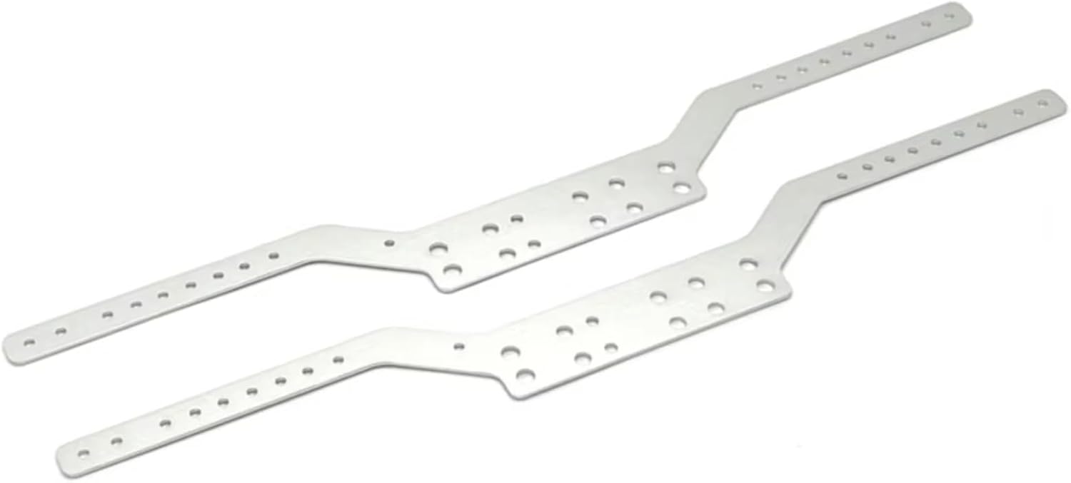for MN78 for MN168 1/12 2pcs Metal for Chassis Beam Girder Side Frame for Chassis RC Car Upgrade Parts Accessories RC Car Parts(Silver)