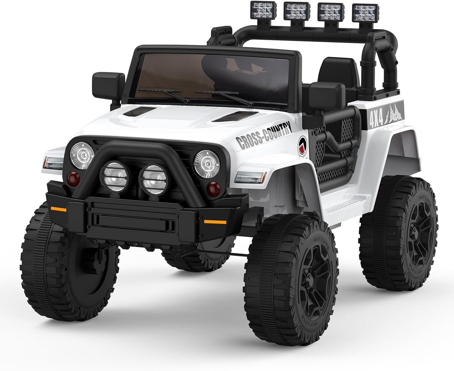 12V Ride on Truck Car,Electric Vehicle with Parent Remote, LED Lights, 2 Doors, Seat Belt, Music Player, Spring Suspension & AUX Port,for Aged 1-8