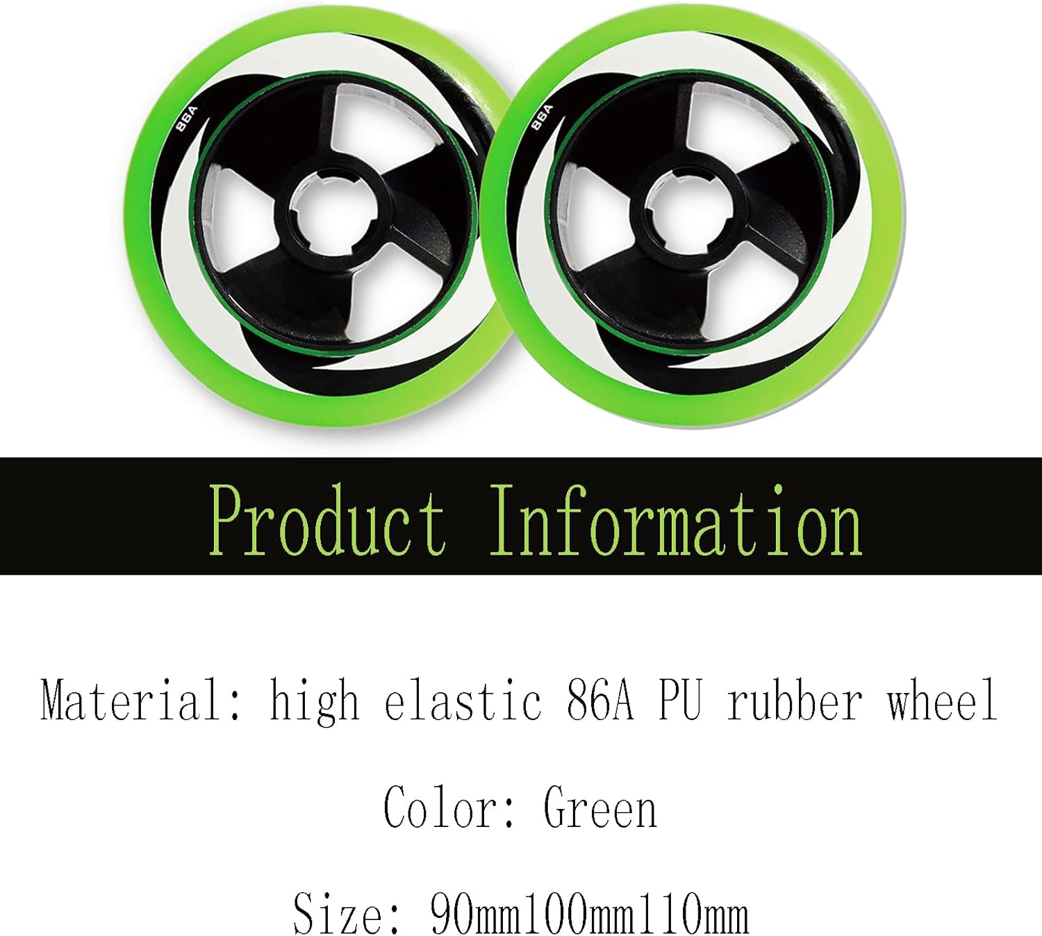 Inline Skate Wheels for Outdoor Indoor Inline Skate WheeIs Training Wheels 86A Inline Hockey Skates Replacement Wheels 90mm 100mm 110mm