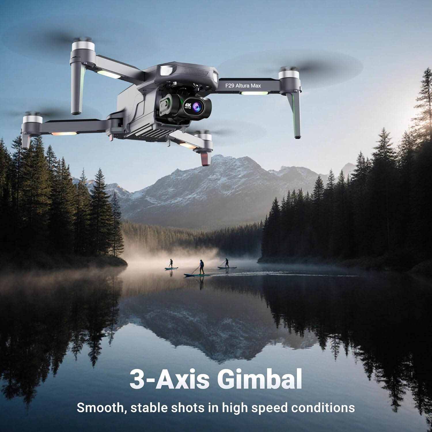 Contixo Foldable Drone for Adults with 4K Camera, 3-Axis Gimbal, 5
