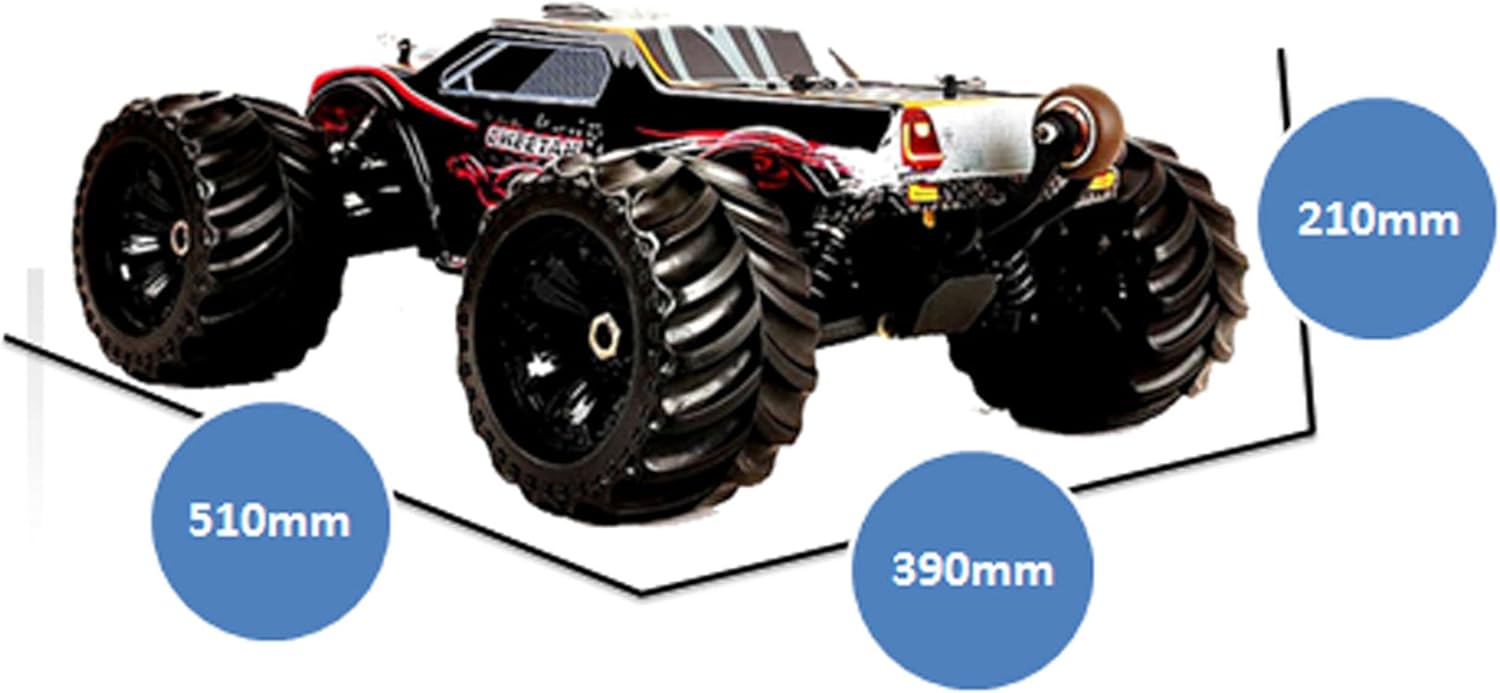 JLBRACINGRC 1/10 Brushless RC Car for Adults,Fast 50+ mph High Speed RTR RC Truck, 4WD Offroad Monster Truck, 2.4GHZ Radio Controlled Electric Remote Control Car, IPX7 Waterproof Racing Vehicle