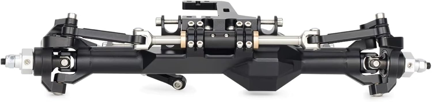 RC Axle Models For Vanquish H10 1/10 CNC Aluminum Front Rear Straight Axle Set Upgrade Parts RC Crawler Car Model Reapir Accessory Assemble(Silver)