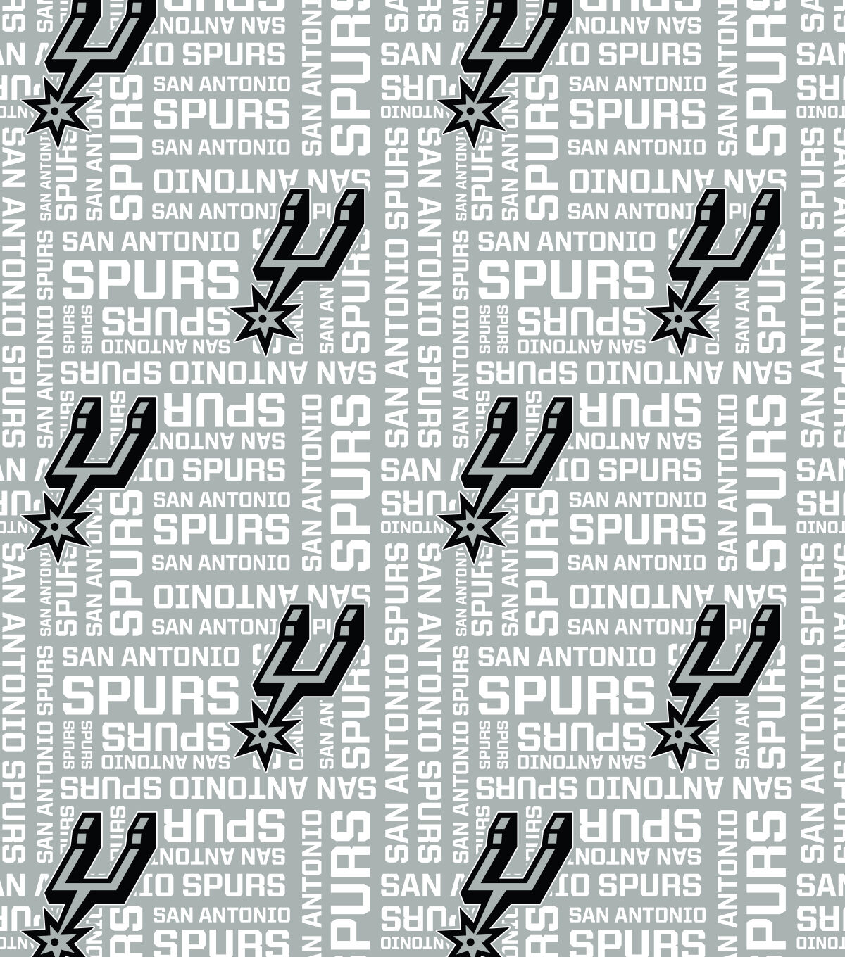 San Antonio Spurs Toss Wordmark NBA Fleece Fabric