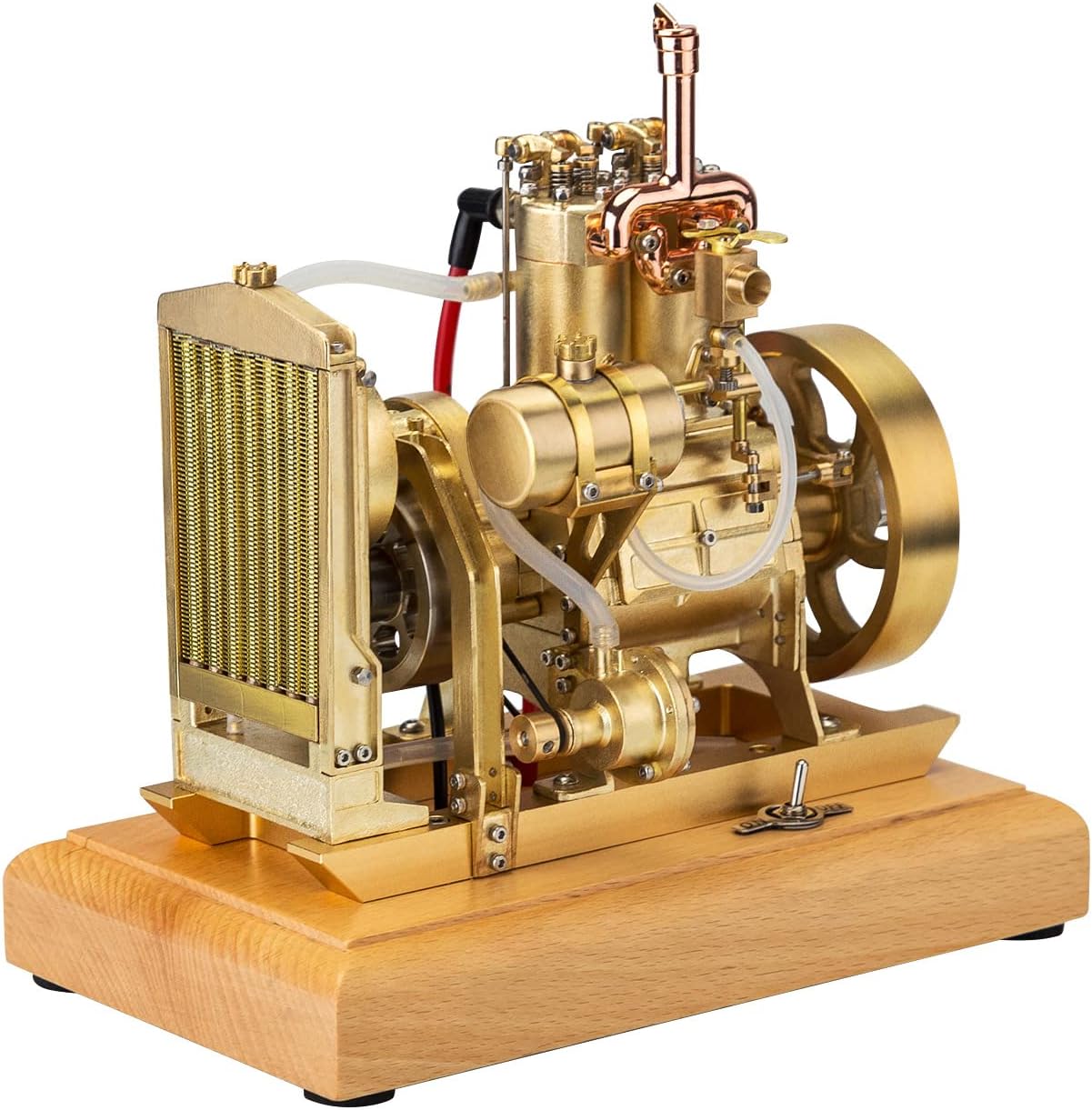 Engine Model, 5cc Vertical Double-Cylinder Overhead Valve Gasoline Internal Combustion Engine, Tractor Engine with Mechanical Speed Limit, Full Set of Water Cir,