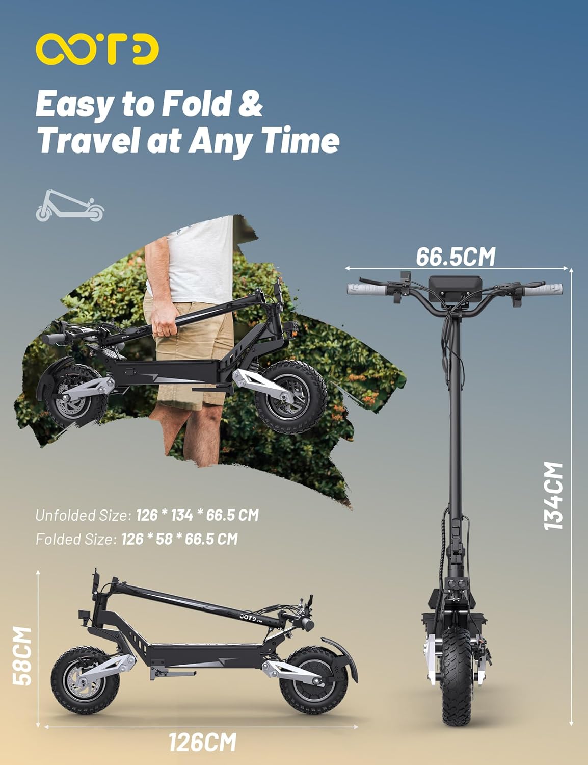 T10 Electric Scooter for Adults, 48V 18AH Battery Up to 37 Miles Long Range & 900W Motor, 31 MPH Max Speed, 11 Inch All-Terrain Tires Folding Commuter E Scooter with Dual Suspension & HD LCD Display