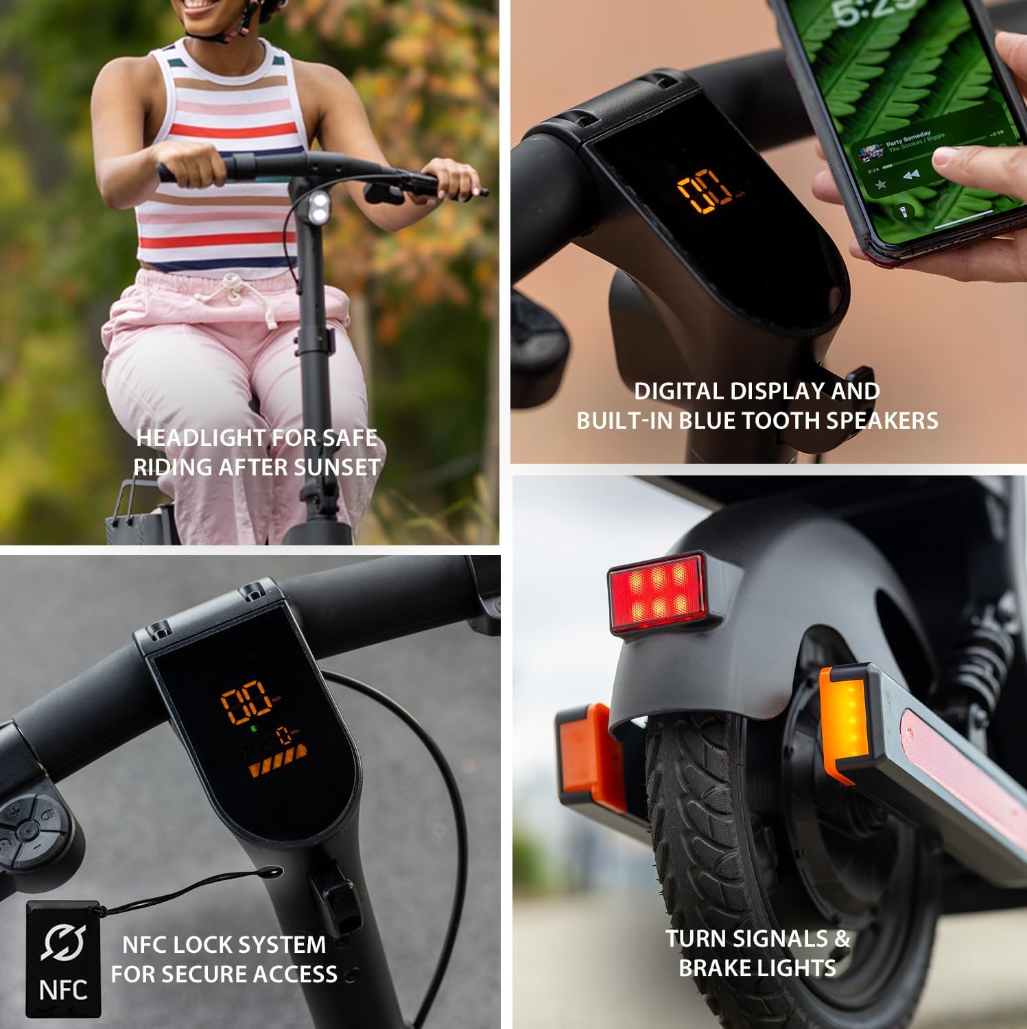 SWFT Electric Scooter | Compact Foldable Scooter, LCD Display, Fast Rechargeable Long-Lasting Battery, Reliable Motor, Durable Wheels, Bright Headlight, for Adults & Kids