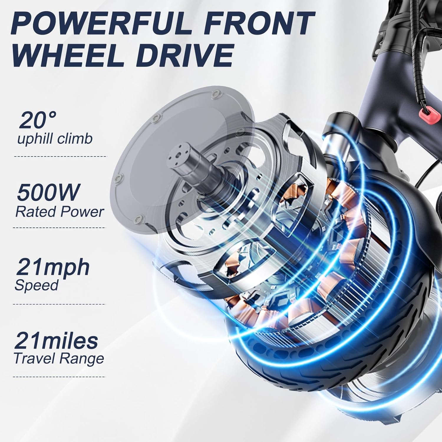 Electric Scooter, 19/22Mph, 8.5