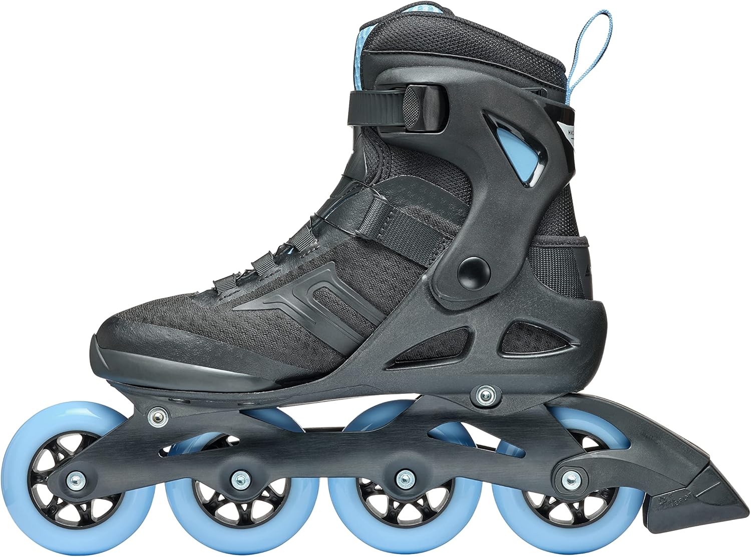 Rollerblade Macroblade 84 BOA Women's, Adult Fitness Inline Skate, Black & Powder Blue, Performance Inline Skates