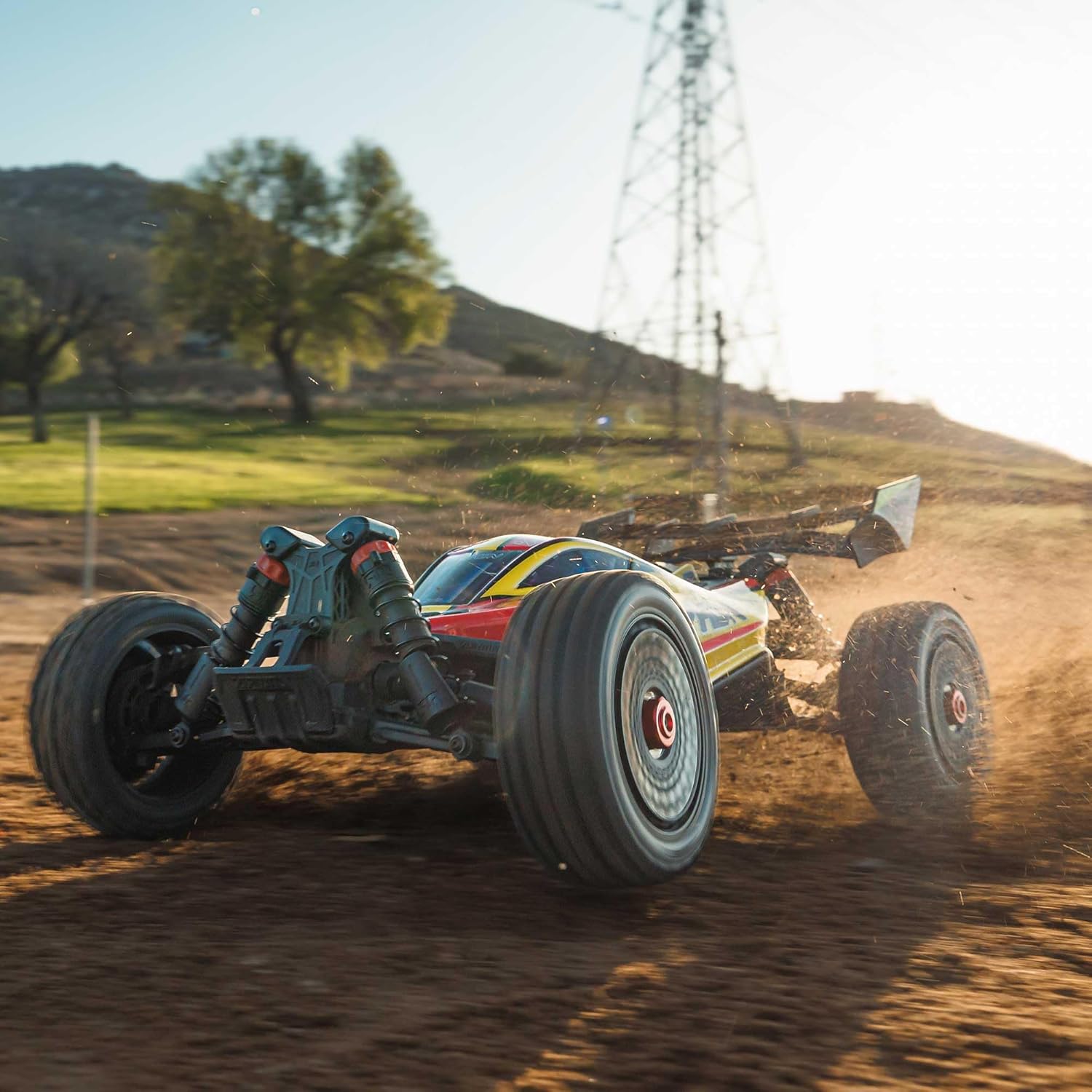 ARRMA RC Car 1/8 Typhon 4X4 RTR Brushed Buggy, Yellow (Battery and Charger Not Included), ARA4206V4T2