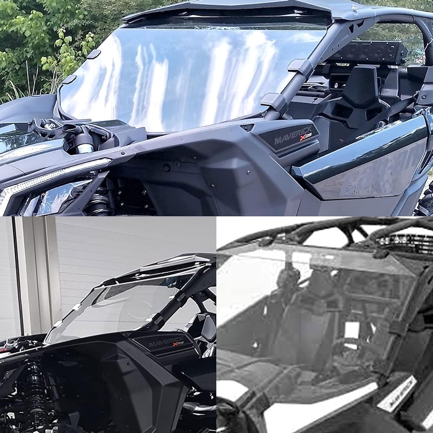 Full Windshield Scratch Resistant Compatible with 2017-2021 Can-Am Maverick X3 900 MAX X RS MR Turbo R