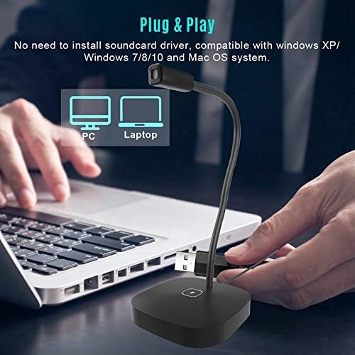 USB Computer Voice Microphone Conference Live Microphone with Mute PressButton Plug and Play