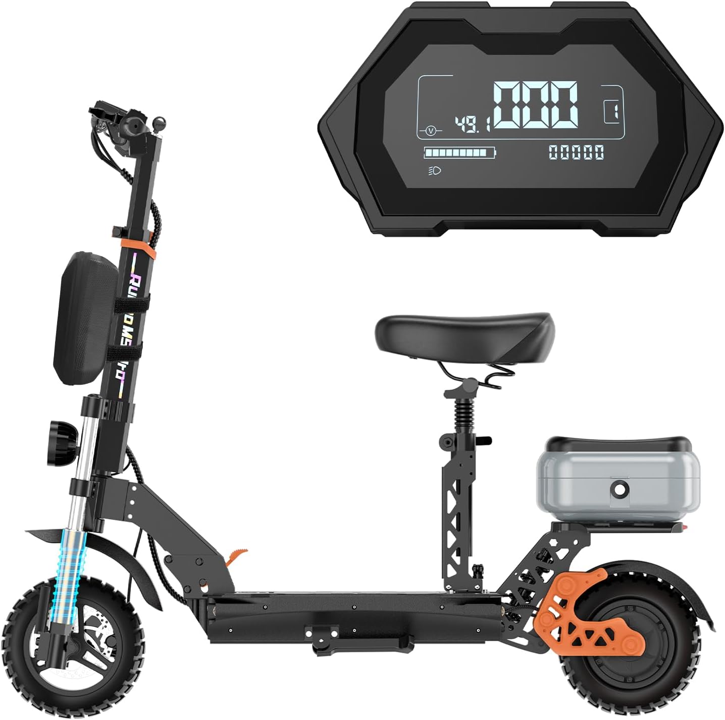 Electric Scooter， Adult Kick Scooter with Off Road Tires & Full Suspension, Foldable E Scooter with 1000W/1600W/3200W Motor Up to 35MPH & 50Miles Range, Adult Electric Scooter with Storage