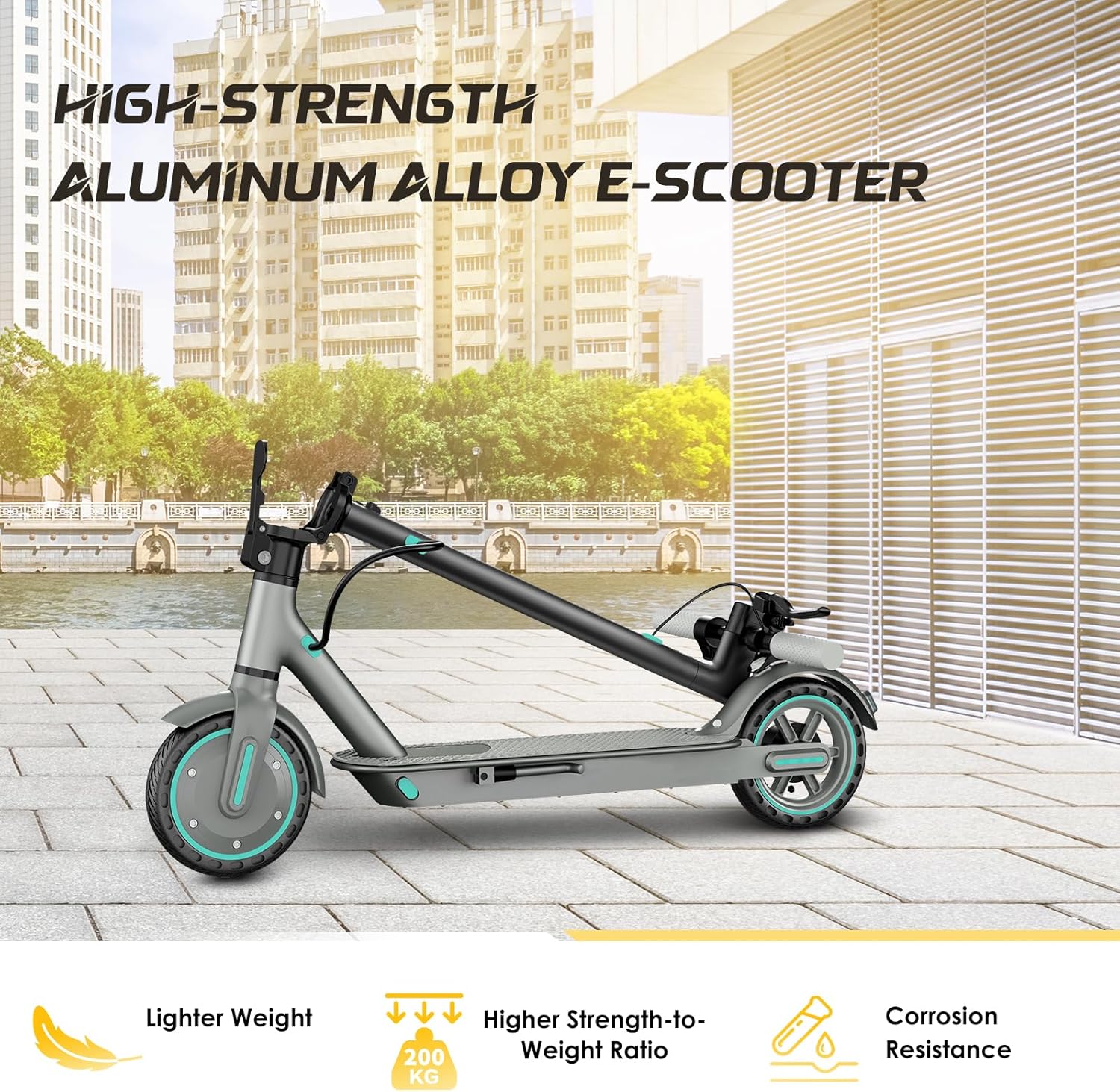 Electric Scooter for Adults, 350W Motor, 19 Mph Max Speed, 21 Miles Range, E-Scooter with 8.5