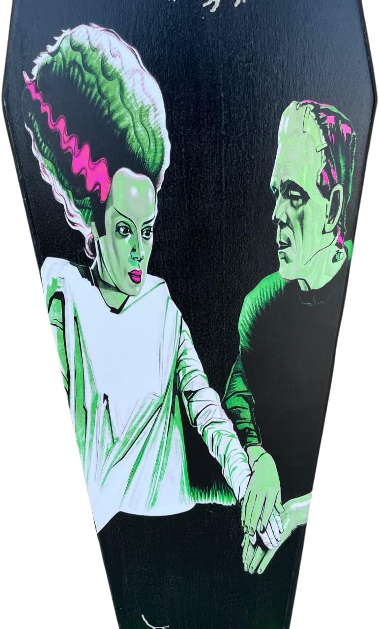 Coffin Frankenstein & Bride Skateboard | Longboard | 42x12 | Coffin Croozer