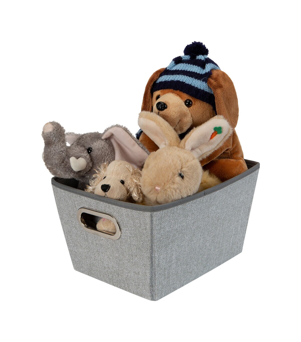 Simplify 13 Heather Gray Grommet Storage Bin With Handles