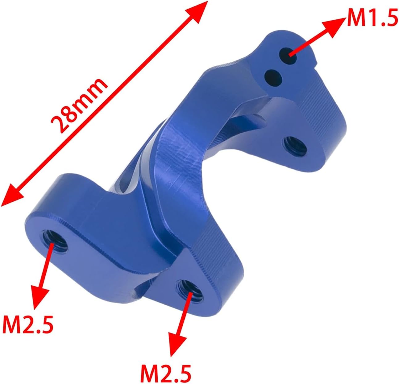 RC Car Parts Compatible with Traxxas for LaTrax for Teton 1/18 RC Car Parts 6pcs Metal Front Steering Block Caster Block Rear Stub Axle Carrier(Blue)