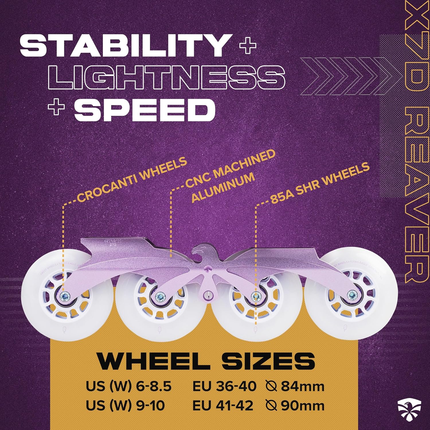 Flying Eagle X7D Reaver - Adult Inline Skates Men & Women, Inline Roller Skate Outdoor, Adults Roller Skates, Freeskates, Skater Shoes for Urban Skating