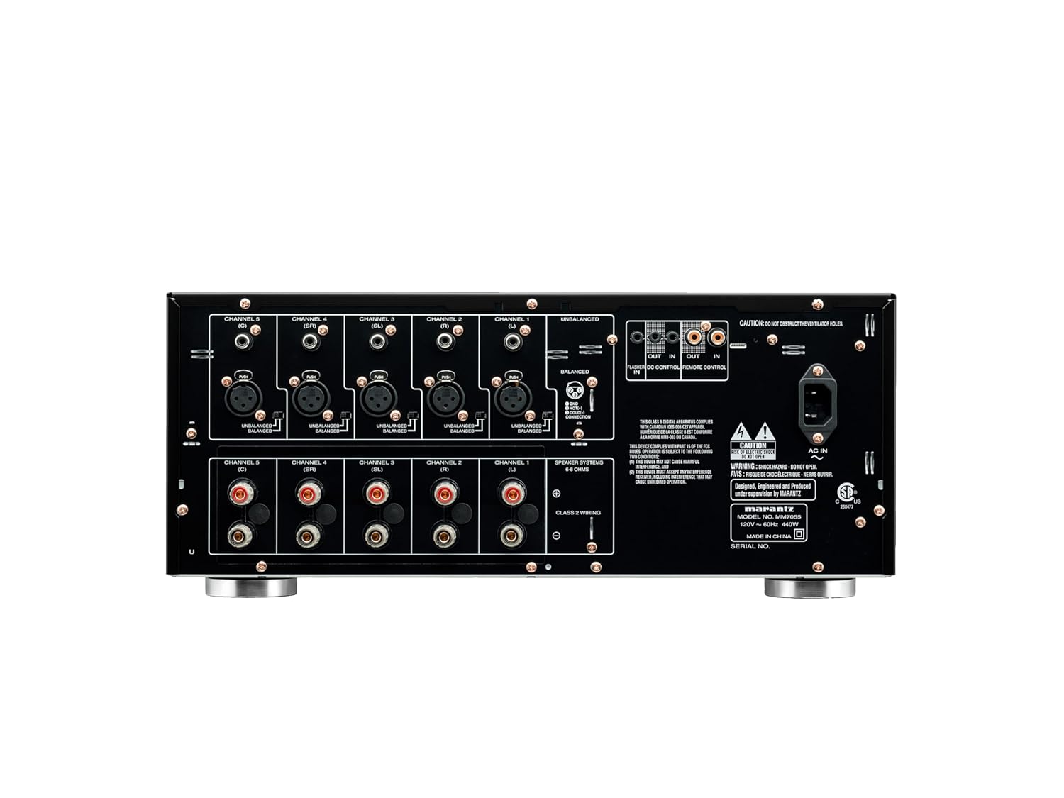 Marantz MM7055 140 Watt 5 Channel Power Amplifier (Black)