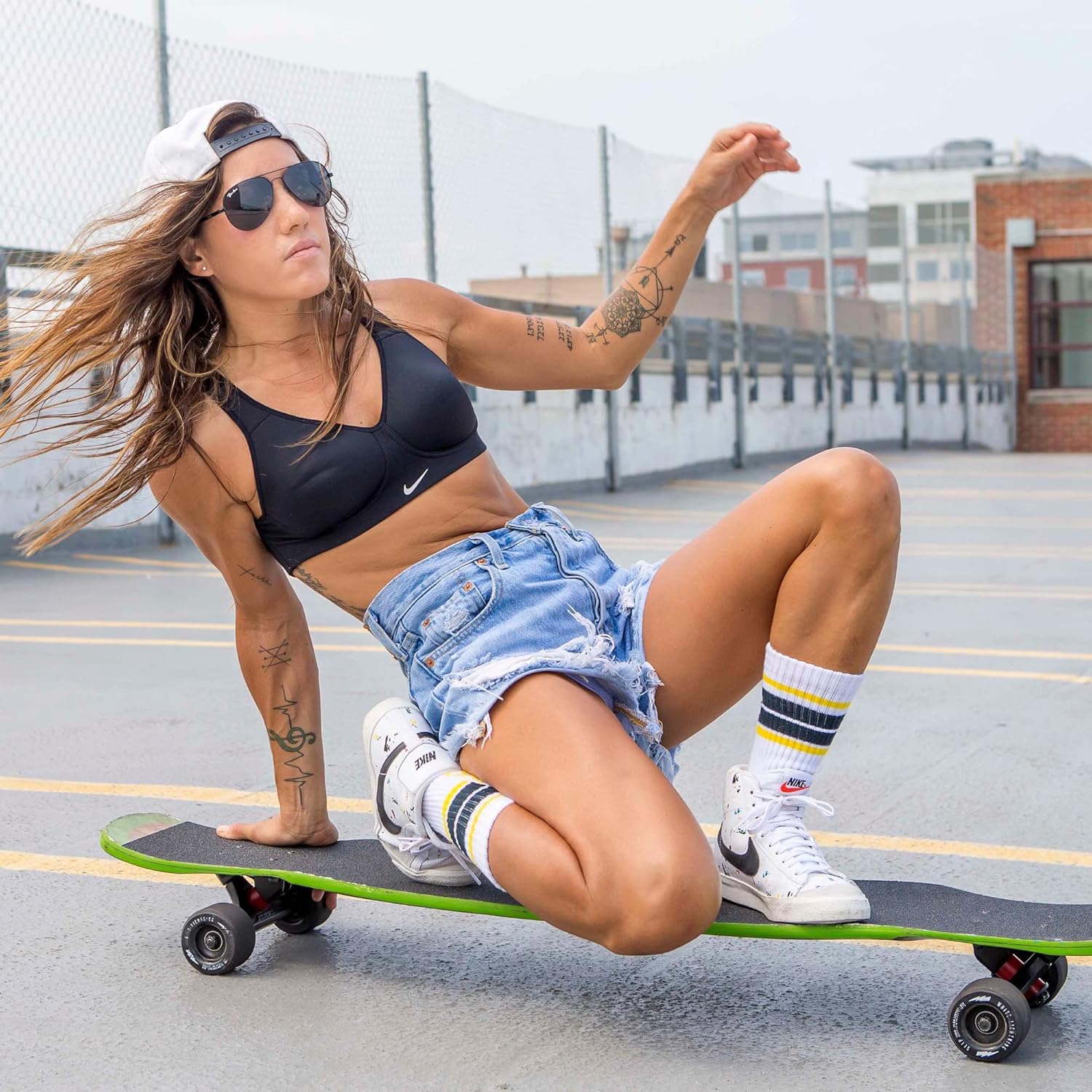 Longboard Skateboard, Freestyle Cruiser, Waterproof and Wood Construction, Cruise Skateboard and Longboard Decks, Lightweight Build (Outlaw Deck Only)