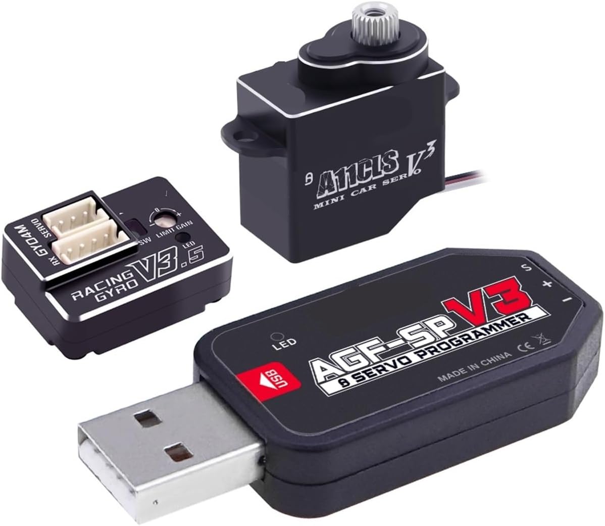 Digital Servo A11CLS V3 Super High Speed ​​1.4KG Coreless Programmable Motor Servo Suitable for 1/28 1/27 1/24 1/18(JST Combo)