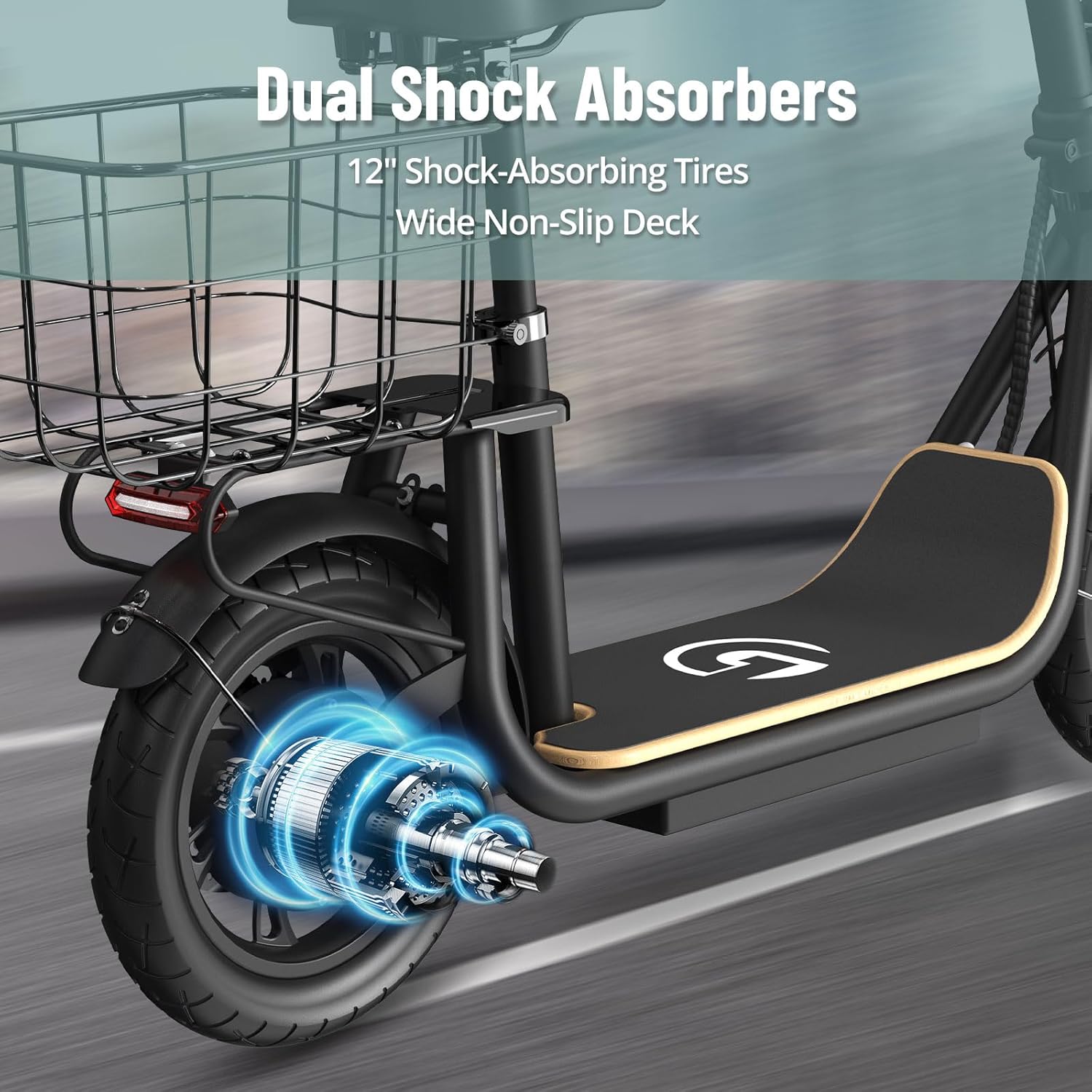 Electric Scooter for Adults, Foldable Commuter Scooter with Adjustable Seat, 500W Brushless Motor, 20MPH & 30 Miles Range, 12