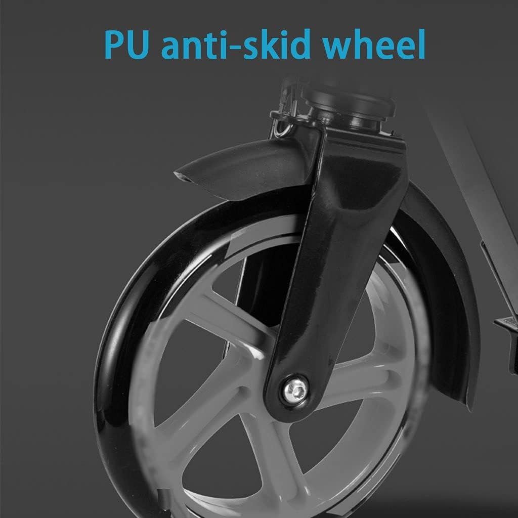 Scooters Kick Scooter Folding Commuting Scooter Adult Portable Kick Scooter, Height Adjustable Scooter, Park Fitness Trick Scooters (Color : Green, Size : 91 * 38 * 78-100cm)