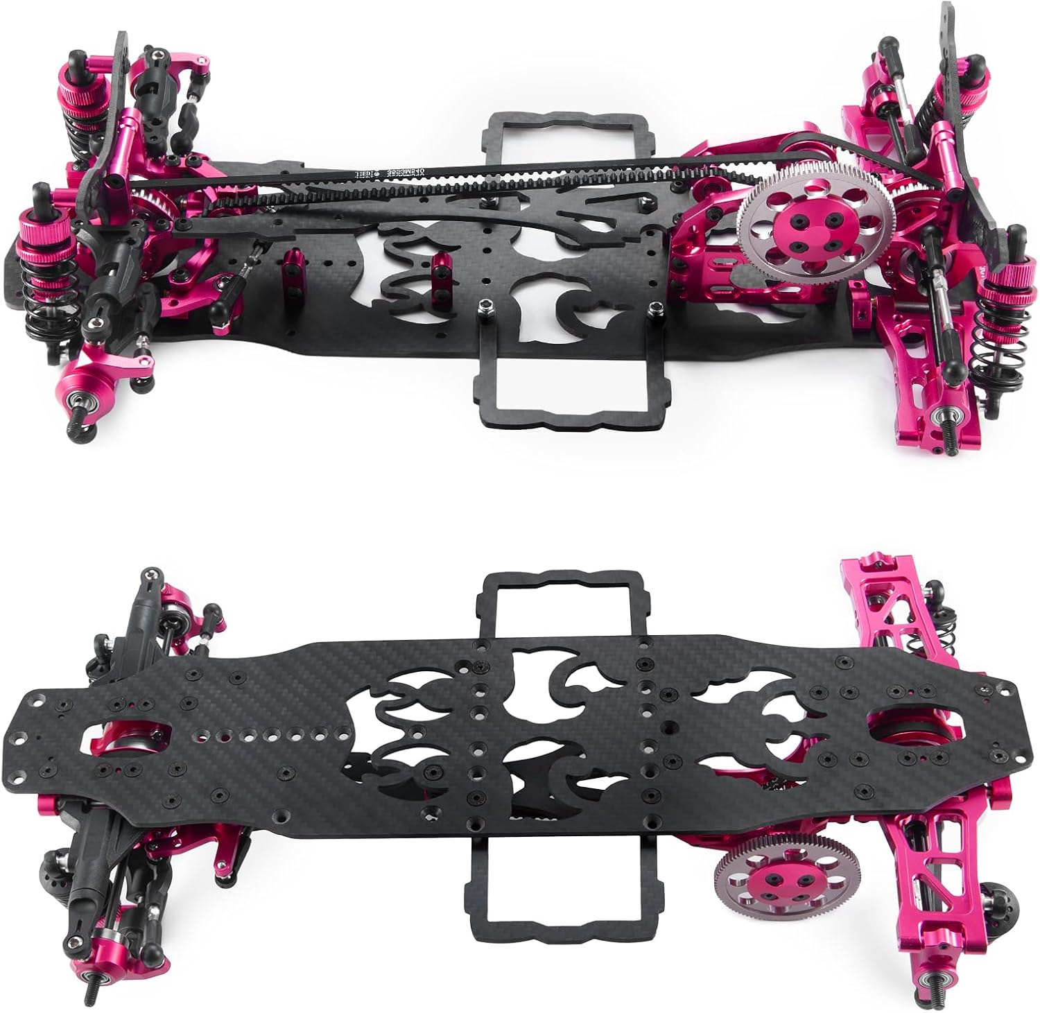 1/10 Alloy & Carbon AWD 4WD Drift Racing Car Frame Body Kit for Sakura D4 RC Road Drift Car Upgrade Parts