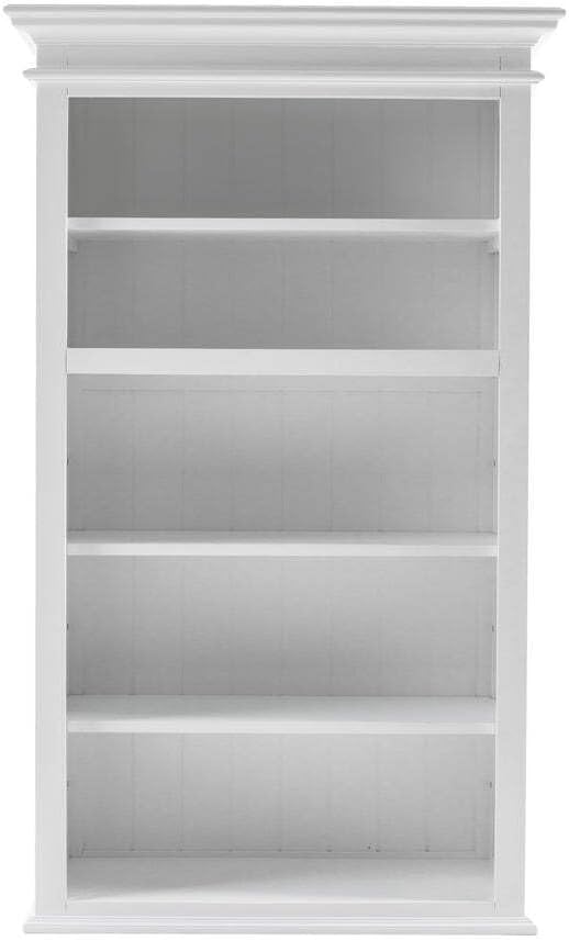 NovaSolo Halifax Slim Hutch Bookcase - White