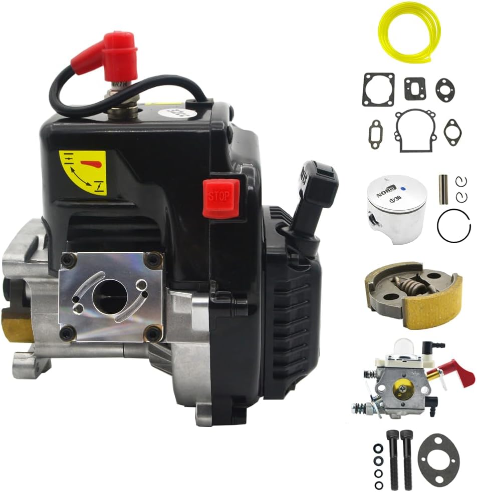 35cc Crankcase Intake 1/5 Scale 2-Stroke Gasoline RC Engine. Fit for Baja HPI Losi Redcat Rovan Compatible with All 1/5 RC car Competition Training Model