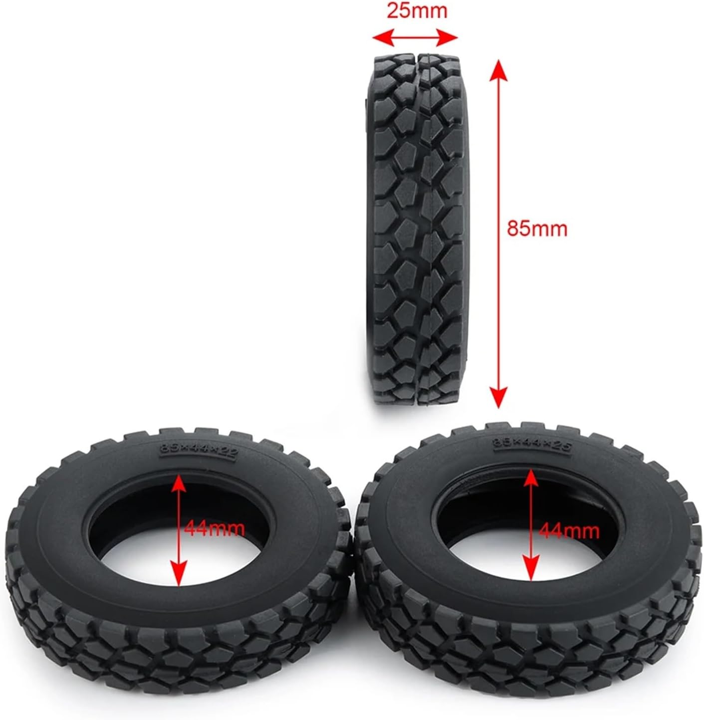 For Tamiya 1/14 Front Rear Wheel Tires 6x6 Complete Set RC Truck Tractor Trailer Cargo For Climbing Car Upgrade Parts Models