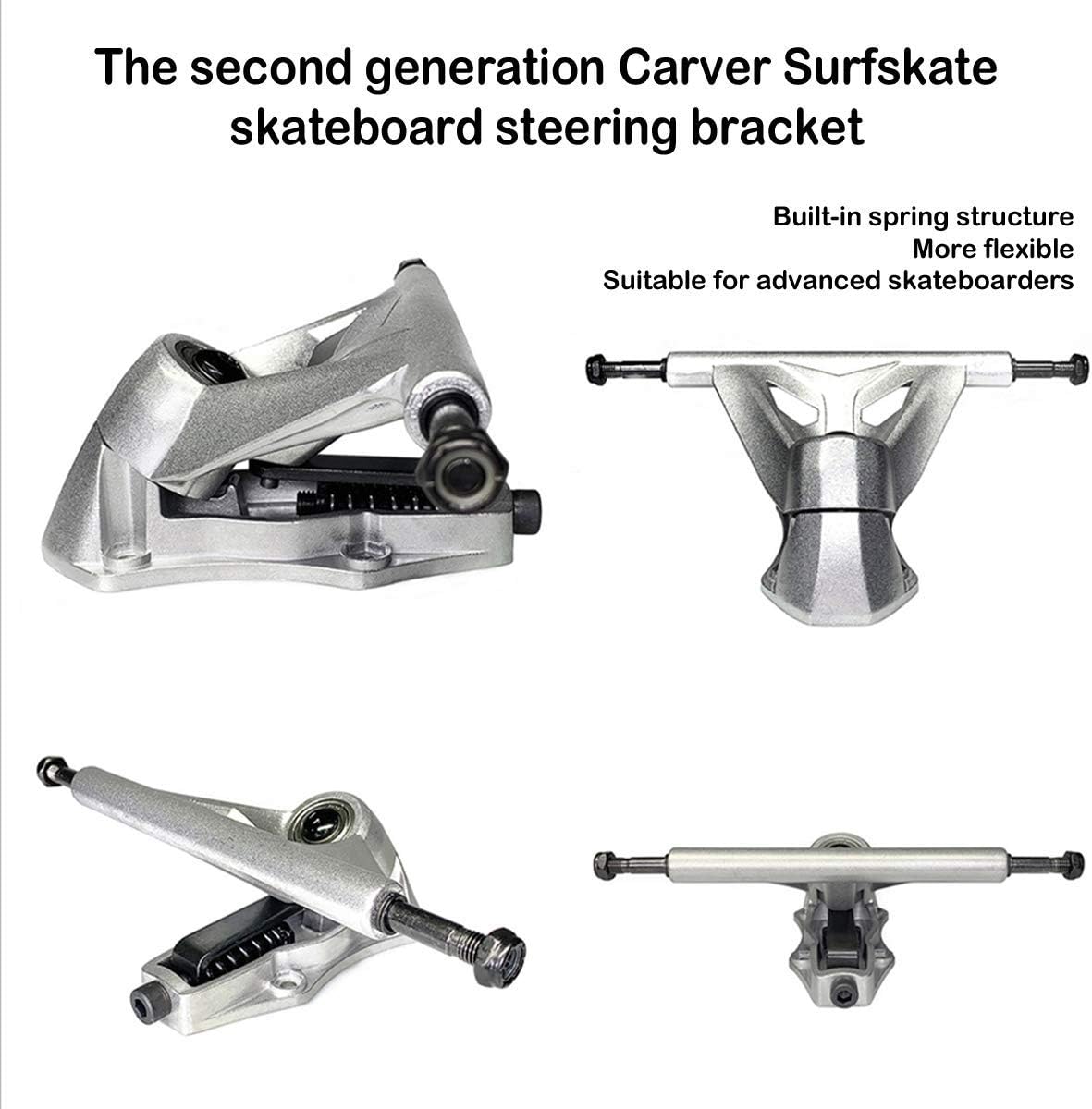 Surfskate Carver Skateboard Carving Pumpping (Flexibeler Spring Structure Bridge) ABEC-11 lagers 78×24cm Maple compleet Board voor tieners en volwassenen (geschiktere ervaren pro) (C)