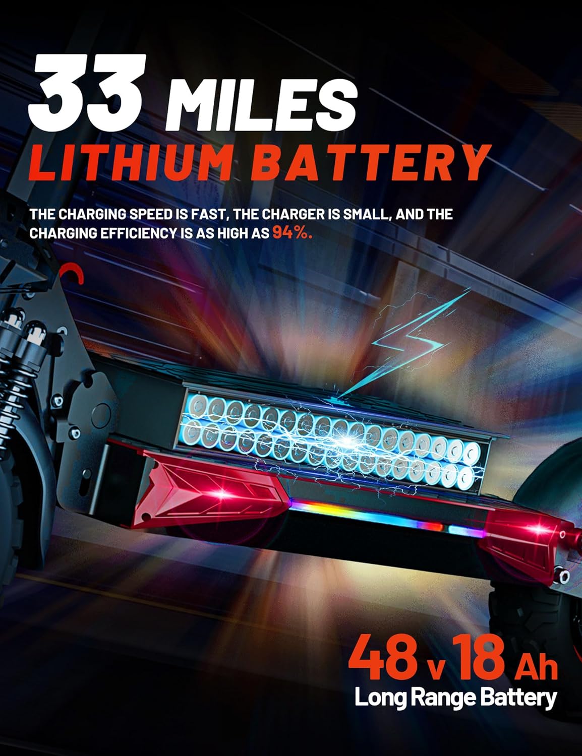 1200W Motor Electric Scooter Adults with Seat, 35 MPH Max Speed & 48V 18AH Big Battery Up to 33 Miles Range, 11