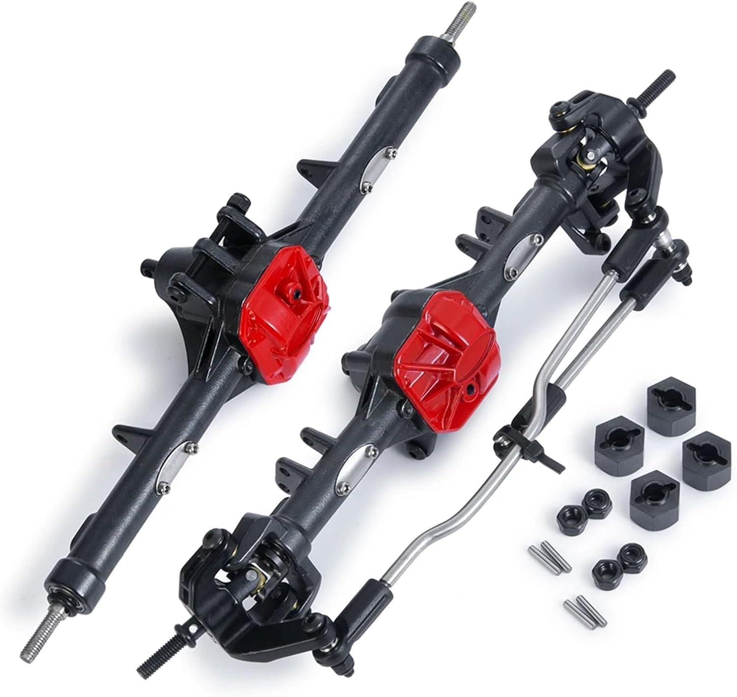 RC Vehicle Axles Compatible with Axial for SCX10 II 90046 90047 90059 90060 1/10 RC Car Metal Front Rear Straight Axle RC Car Upgrade Accessories(1 Set)