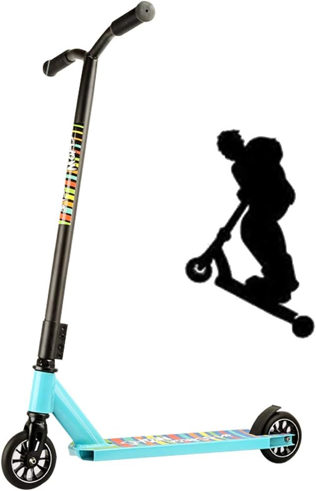 Street Surfing Stunt Scooter with 110mm Aluminum Core Wheels Rear Wheel Brake Pro Scooters 360 Spin Tricks Push/Kicks Edition Design for Adult Teens