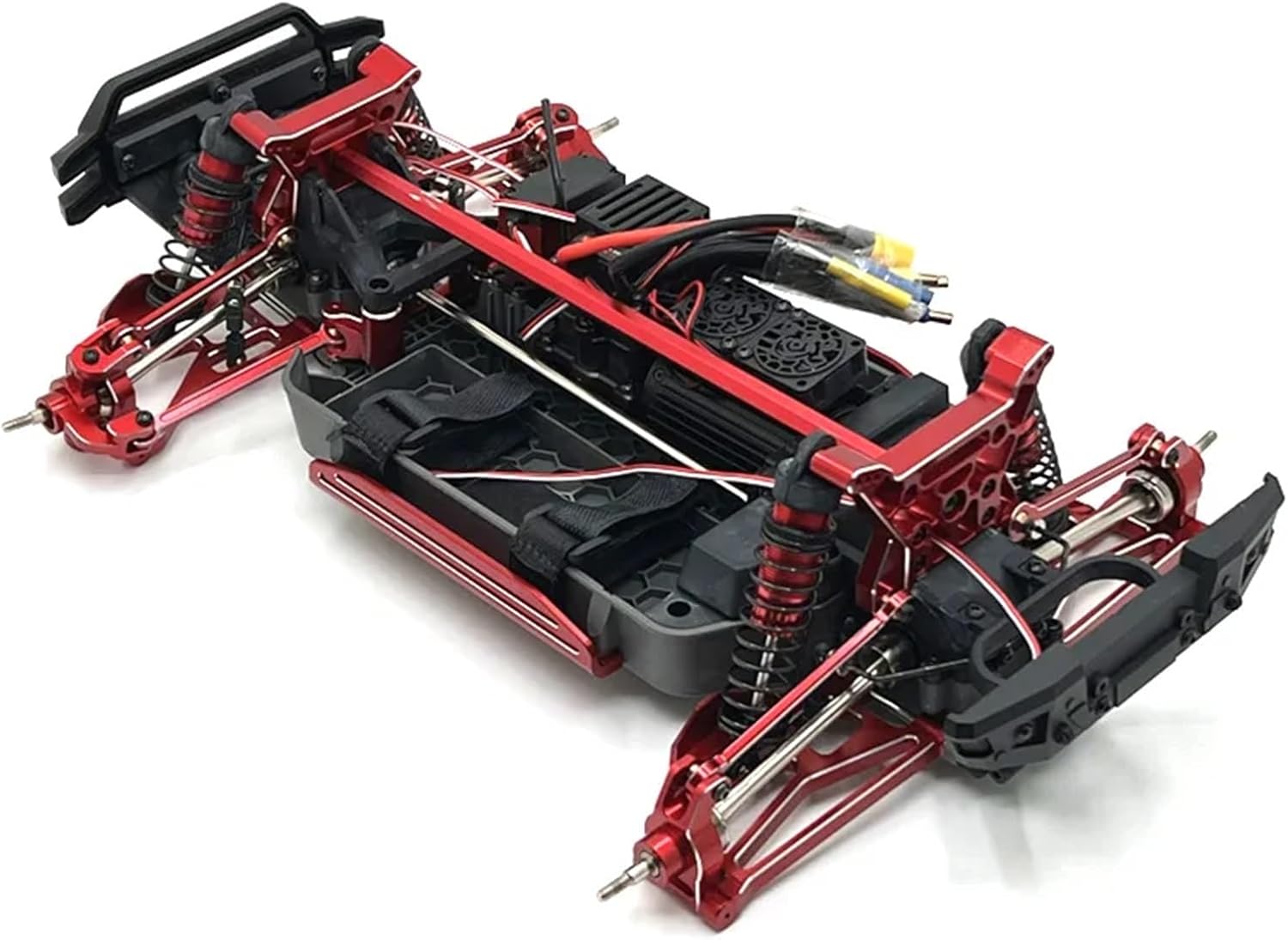 Steering Knuckle Models For MJX 10208 V1 1/10 Metal Front Rear For Swing Arm Steering Cup Hub Carrier Link Rod Shock Tower RC Little Monster Car Upgrade Parts(Titanium)