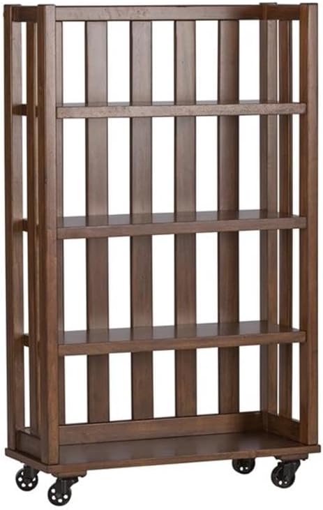 Pemberly Row Traditional Wood Bookcase in Brown