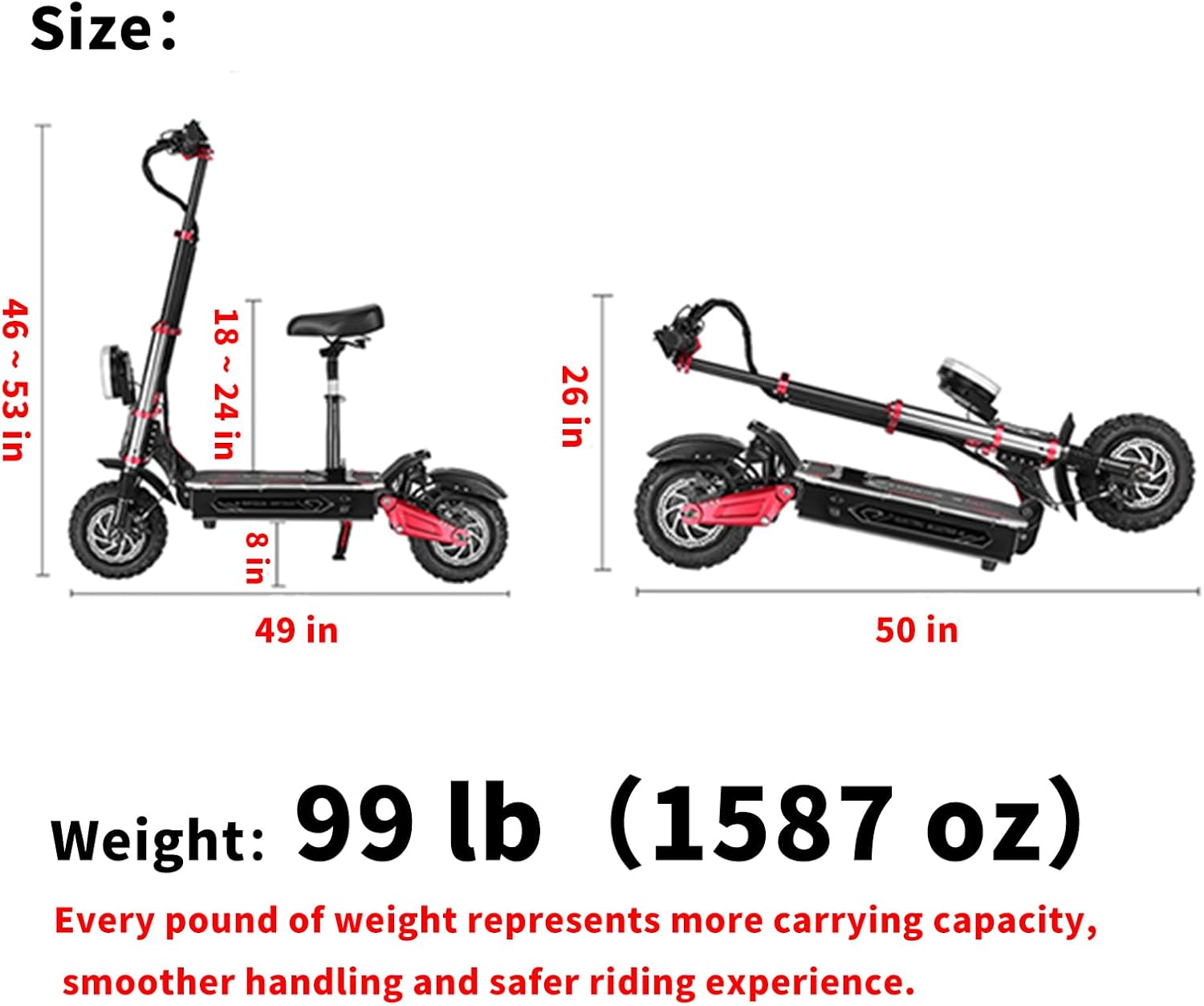 75 Miles Range Electric Scooter for Adults, 55MPH max Speed，60V38Ah Battery,6000w Dual Motor keyless Unlock RGB Lights 11