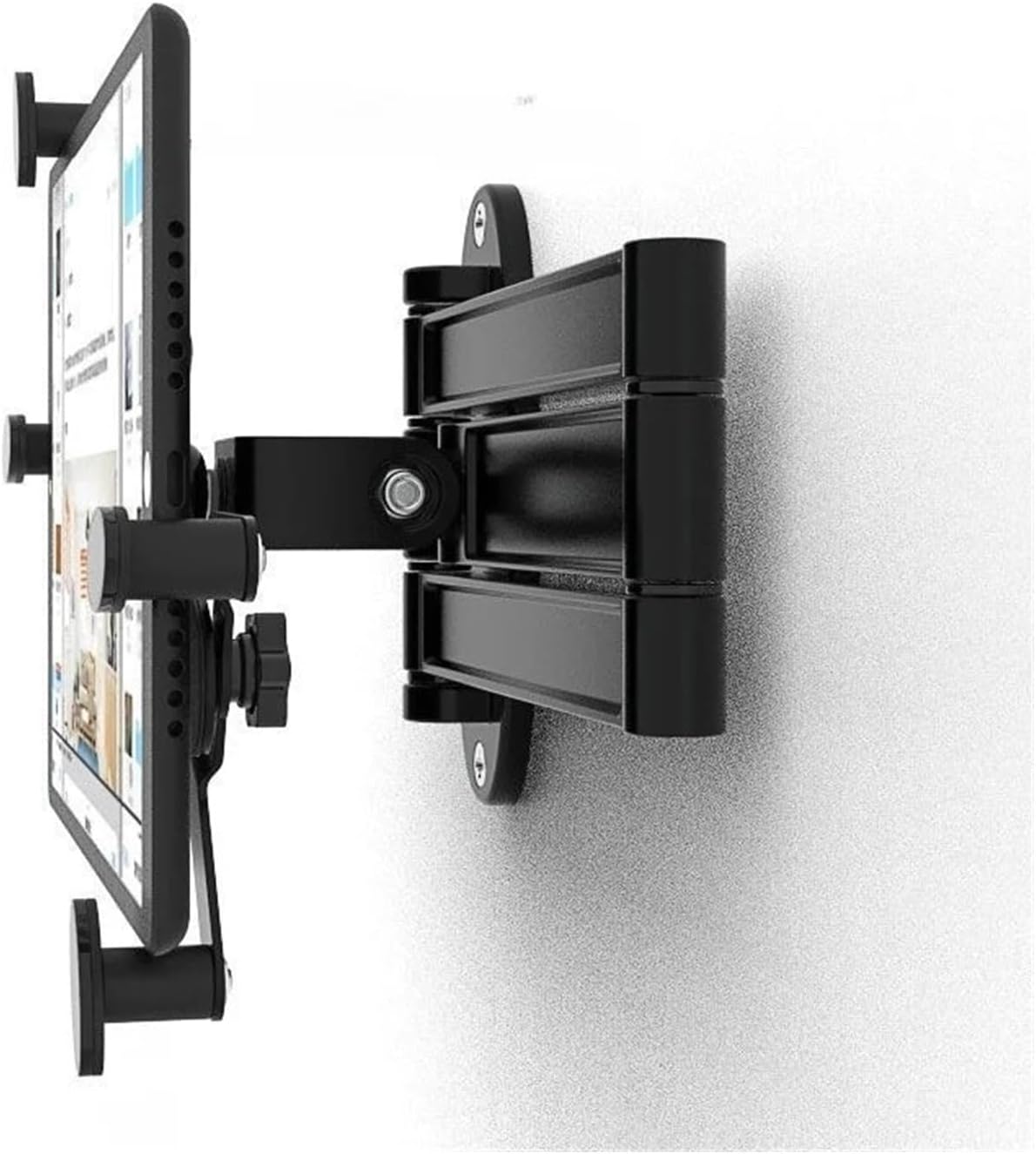 Aluminum Alloy Portable Monitor Stand Wall Mount Adjustable Lifter for 10-17 Inch Screens(Black)