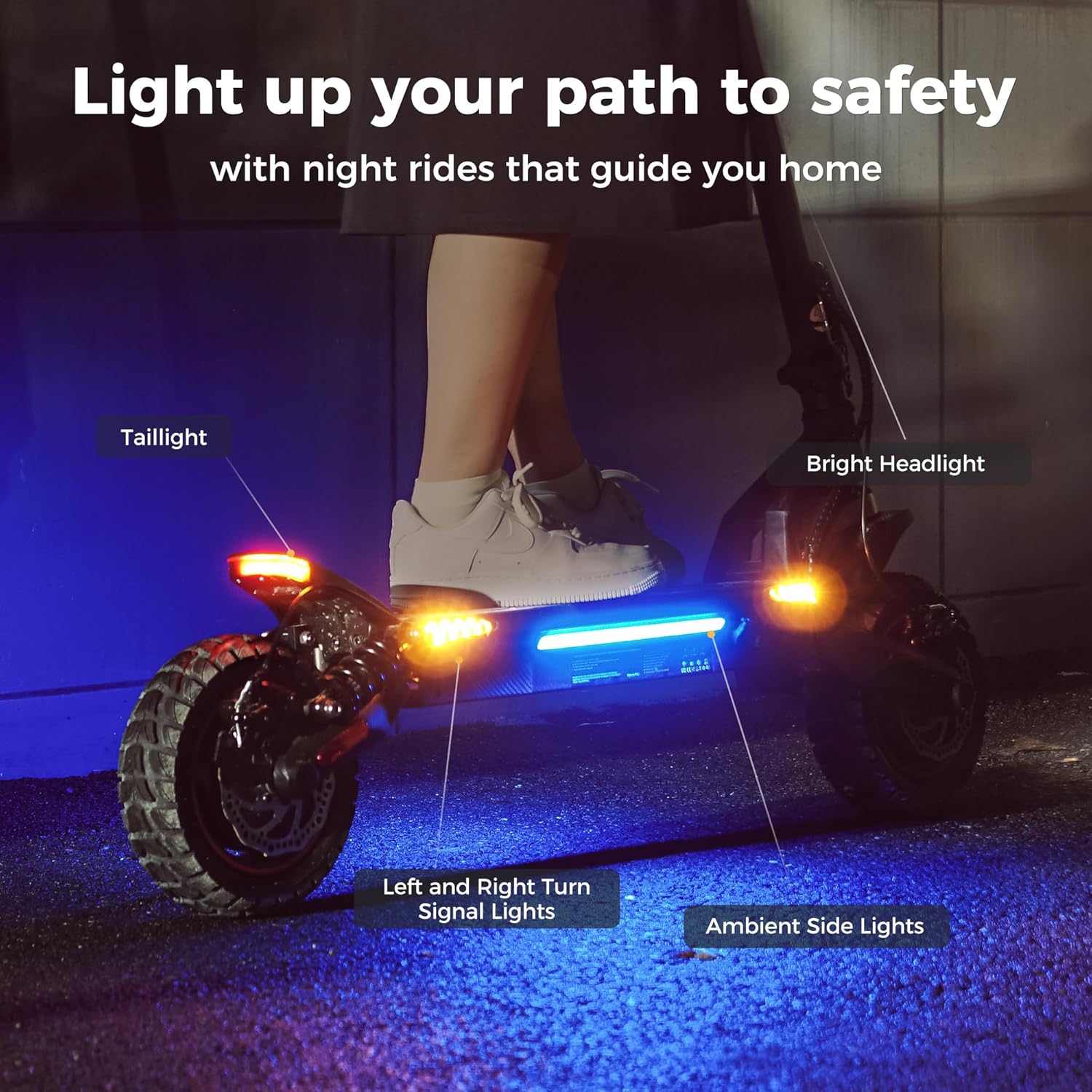 iScooter Electric Scooter, 28/38 MPH Top Speed E Scooter & 40/43/50 Miles Long Range, 10/11/12