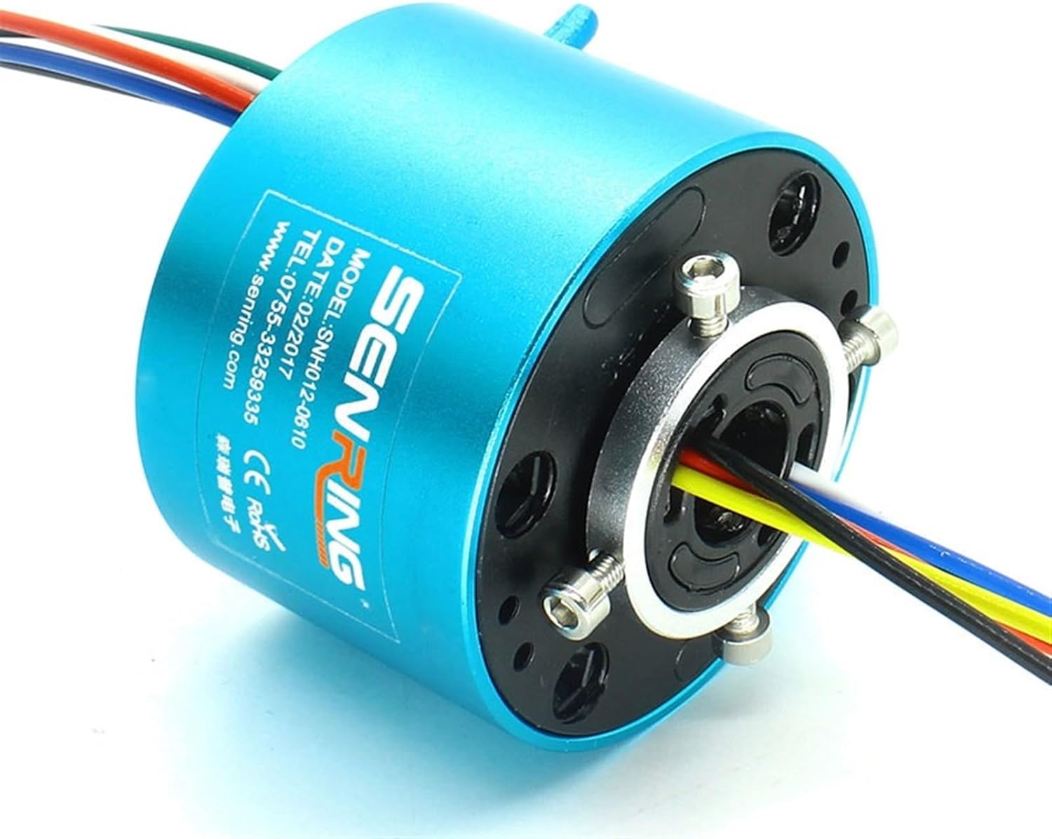 1PCS Conductive Slip Ring with Hole 12.7mm Current Signal Tramsmission Slipring for Rotation Application OD56mm(12.7x56mm 6CH 10A)