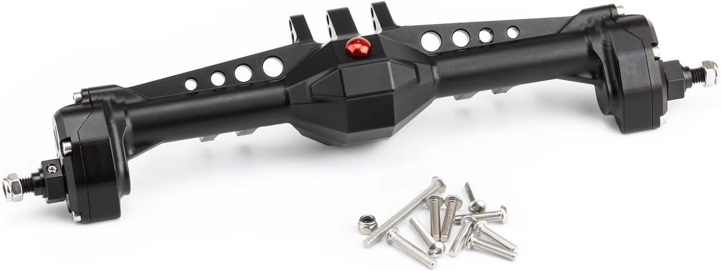 RC Axle Models For Vanquish VS4-10 For Axial 1/10 Front And Rear Portal Axle High Strength Aluminum CNC Machining Parts RC Crawler Model(Black)