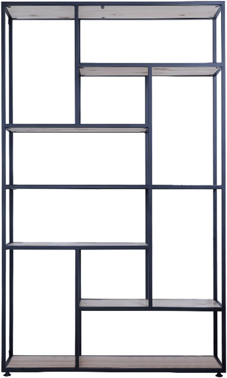 Vertical Bookcase Wrought Iron Bookshelf Porch Partition Shelf Display Rack Display Rack Creative Shelf Multifunctional Free Combination Bookshelf Suitable for Living Room Bedroom Home Office