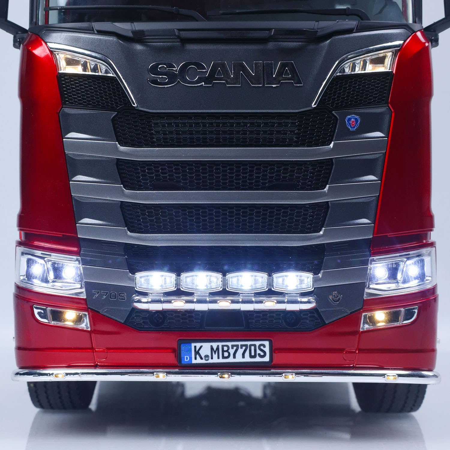 KABOLITE 1/14 6x6 770S 100 RC Tractor Truck Lorry Car 2Speed Gearbox Differential Lock RTR Model for Adult(Red), Fit with Semi Trailer Flatbed 1502 TH16848, 1/14 2Axle Trailer TH01024